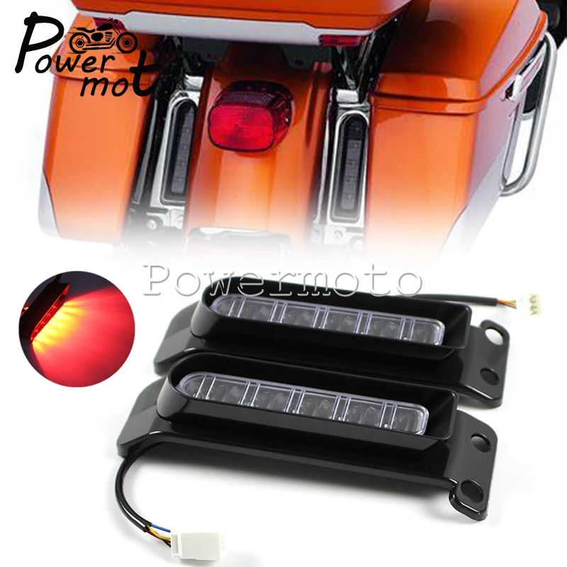 

For Harley Ultra Limited FLHTK FLHTKL 14-22 Electra GlideUltra Classic FLHTCUL 14-19 Auxiliary LED Run/Brake/Turn Signal Lamps