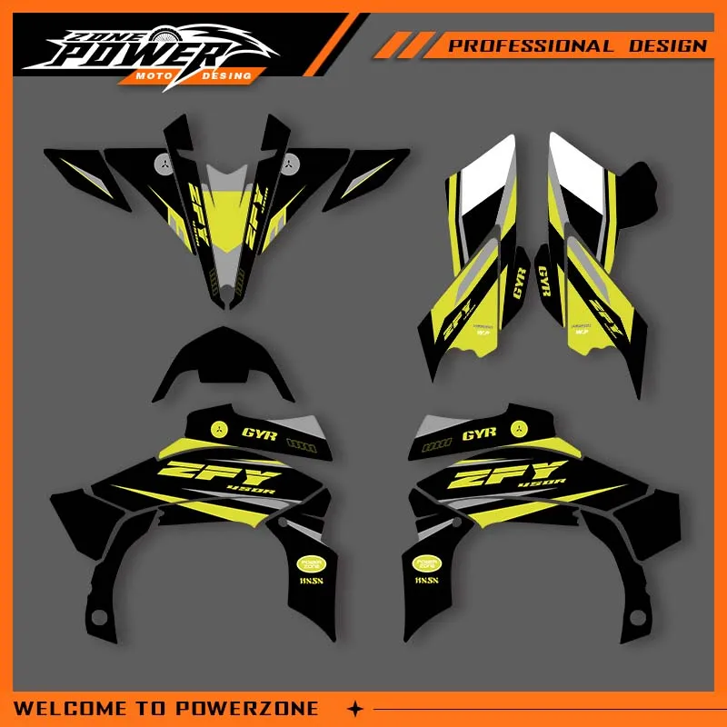 

Powerzone Graphics For YAMAHA YFZ450R ATV 2009 2010 2011 2012 2013 Decals Stickers Motorcycle Background Custom Number Name 02