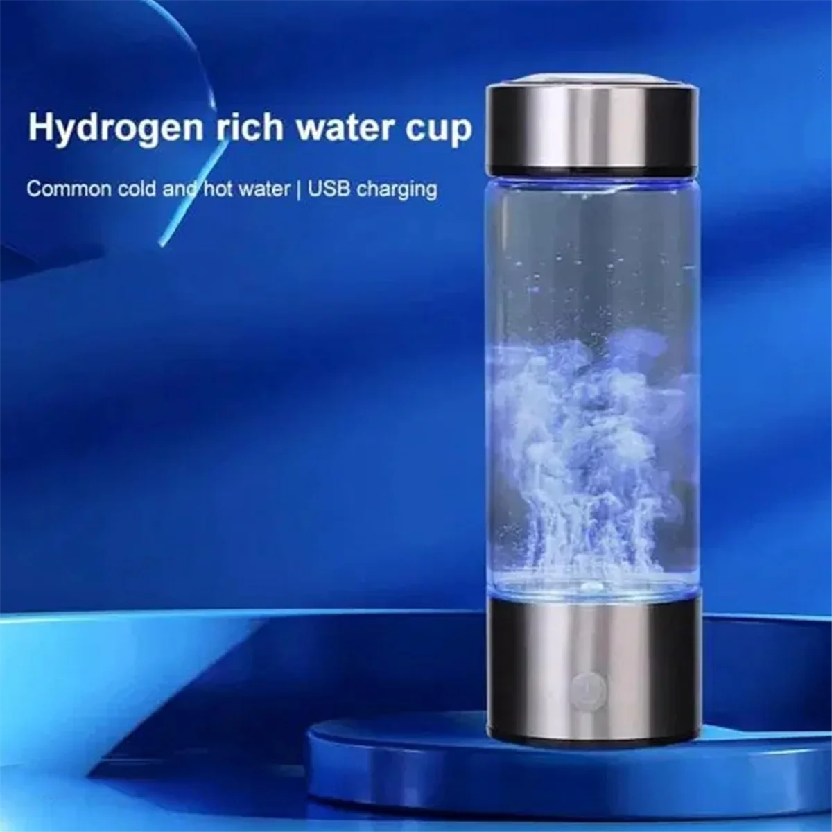 2Pcs Hydrogen Water Bottle Rechargeable Hydrogen Water Generator with Gift Box, Hydrogen Water Ionizer Machine-C