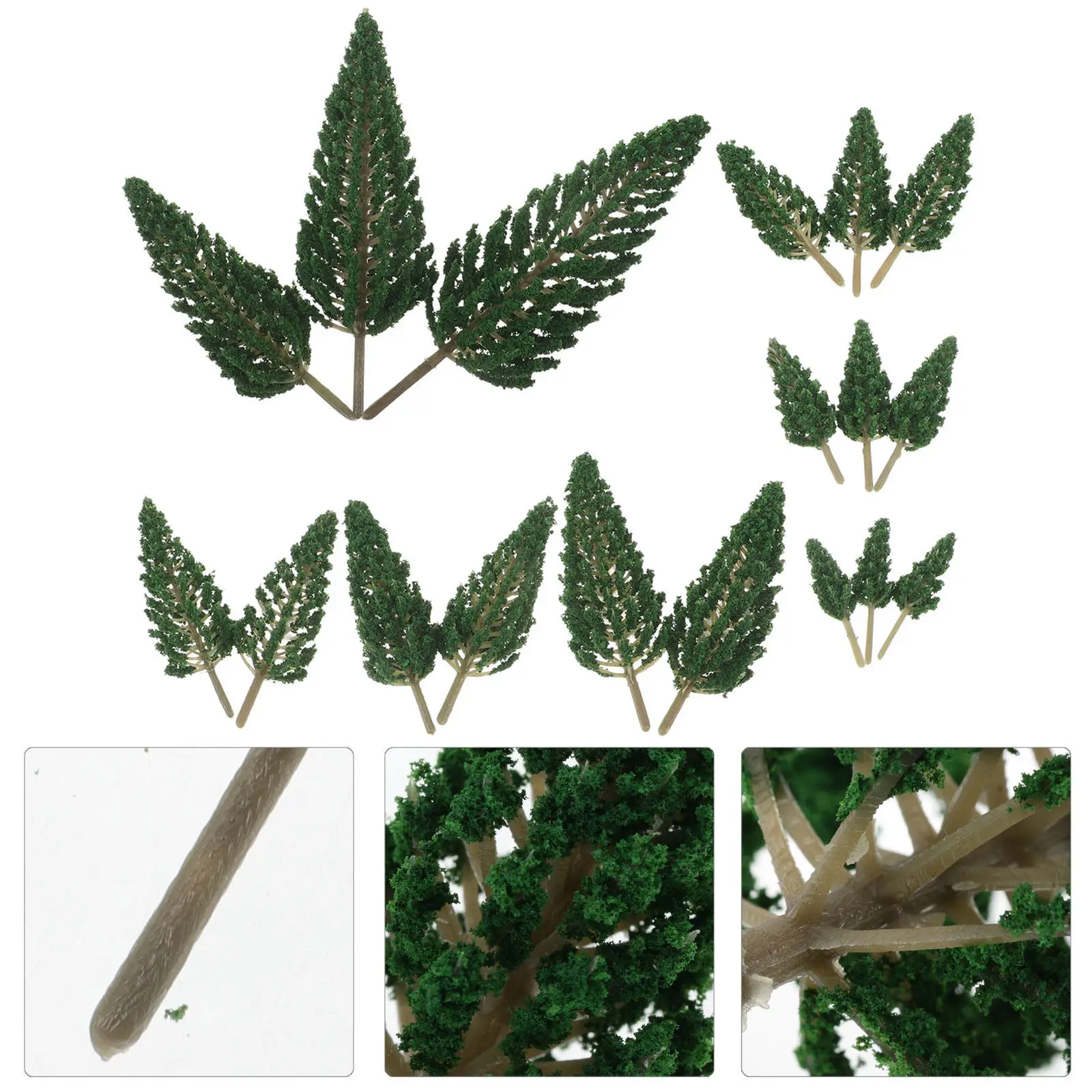 

18pcs Sand Table Tree Mixed Miniature Trees For Diorama Artificial Greenery Landscape Scenery Train Diy Micro Landscape