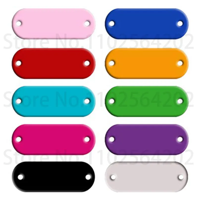 GEKTIMER 100 Pieces Aluminum Identification Tags Keychain 6