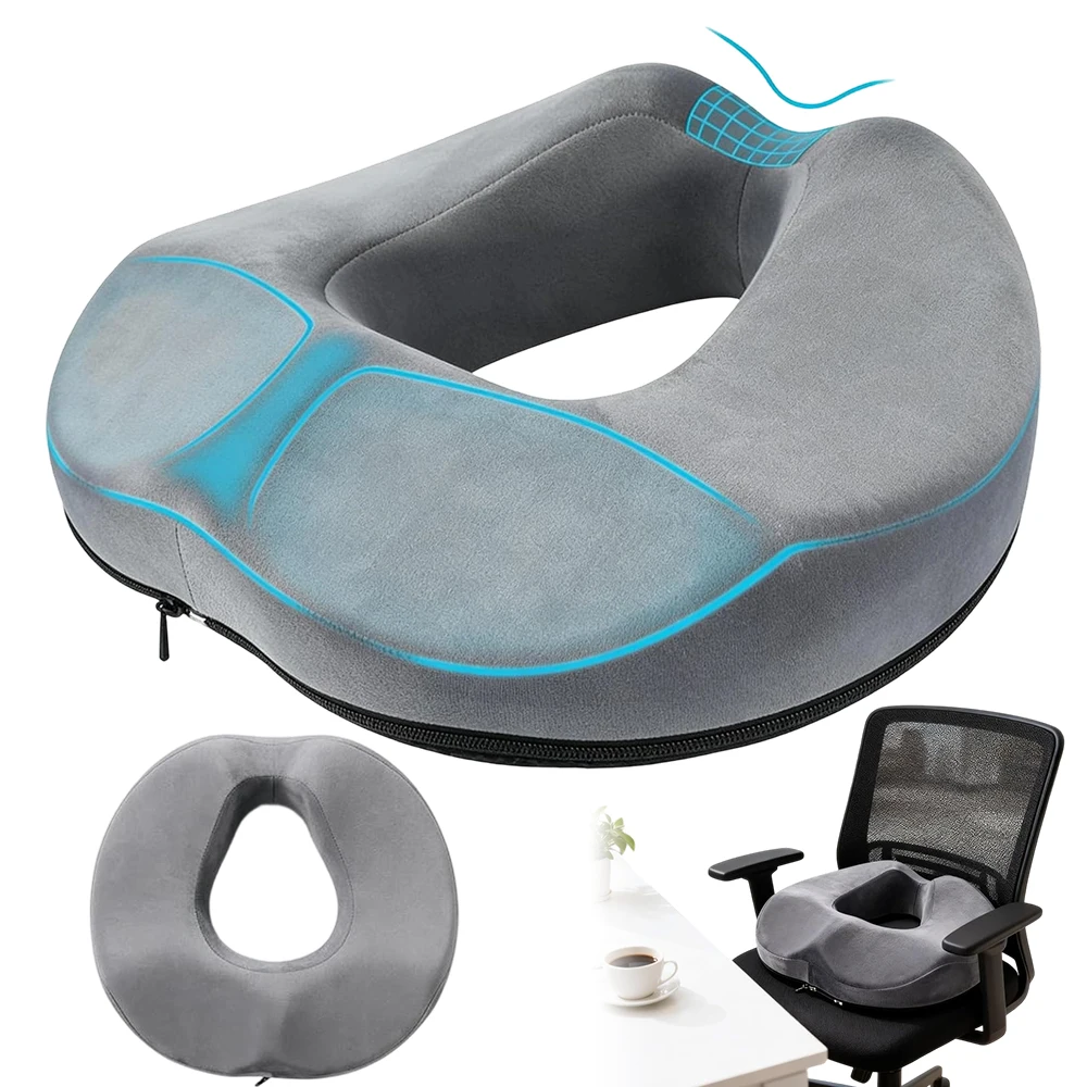 Memory-Schaum-Sitzkissen Ergonomisches Design mit abnehmbarem Bezug für Zuhause, Büro, Auto
