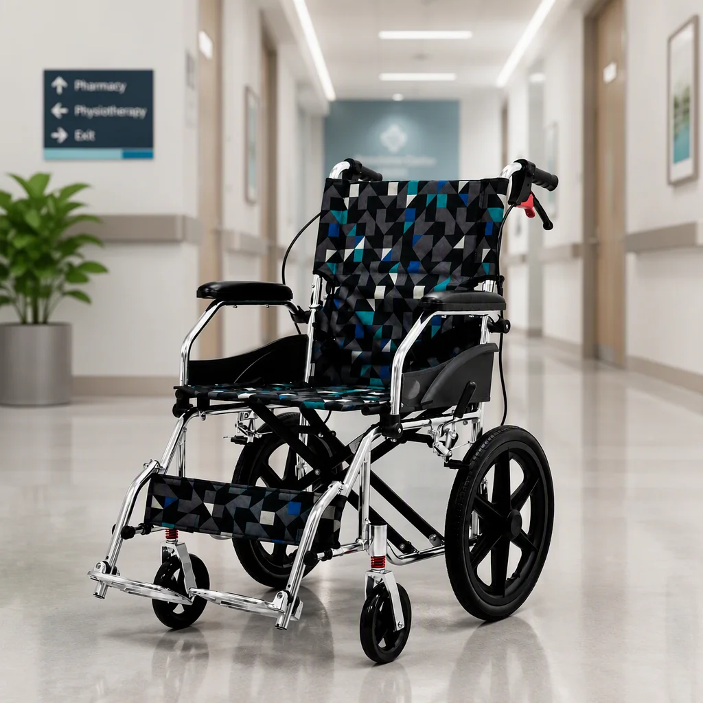 *I% Foldable Self Propelled Aluminum Alloy Wheelchair 20 Inch Wheels 100kg Capacity Waterproof Design for Home Care Outdoor Use