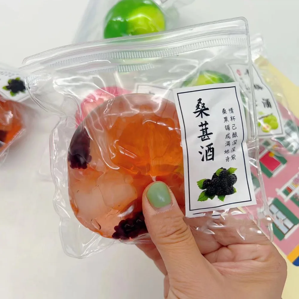 

Funny Fresh Squeeze Toy Fruit Wine Green Plum Wine Pinch Toy Creative Fidget Handmade Ball Toy Kids Toys