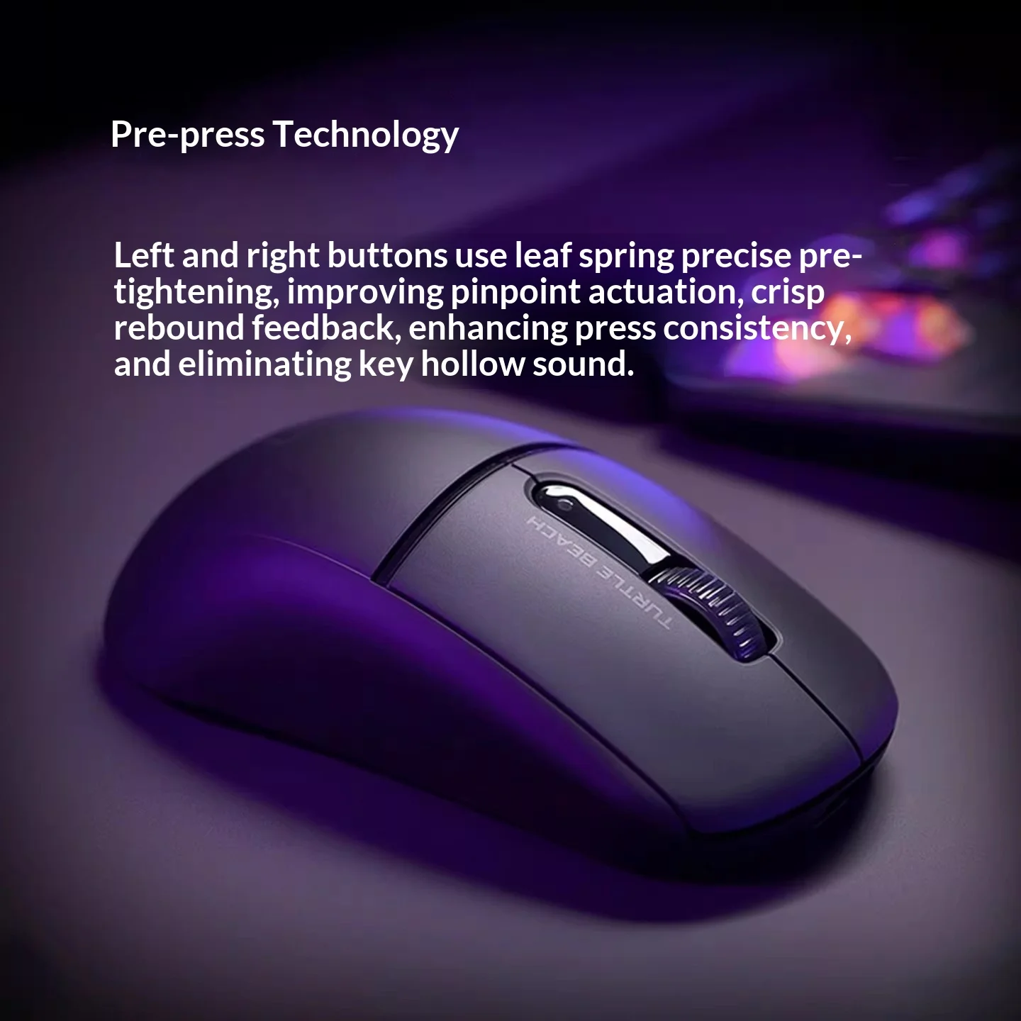 Turtle Beach BURSTII Gaming Mouse 26000DPI Three Mode Connection Adopt ANTI WEAR Second Generation Coating PC Mouse Light Weight
