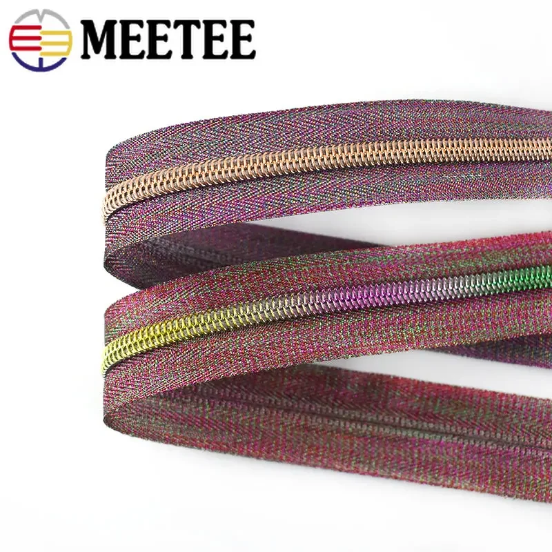 2/4/10Meters Colored 5# Nylon Zippers Tapes for Sewing DIY Zip Coat Plastic Zipper By The Meter Clothing Bag Garment Accessories