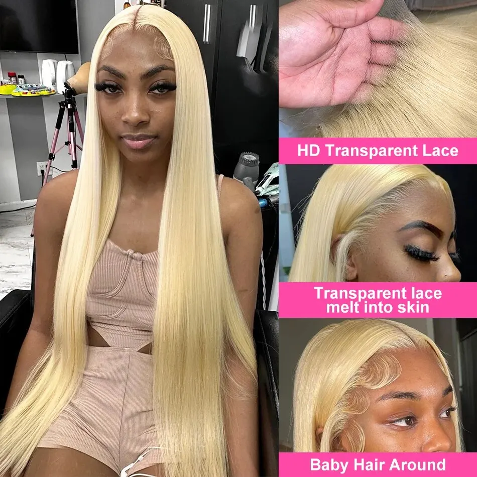 613 Hd Lace Frontal Wigs 13x6 Straight Lace Front Wig Human Hair 13x4 Honey Blonde Frontal Wigs For Women Preplucked On Sale