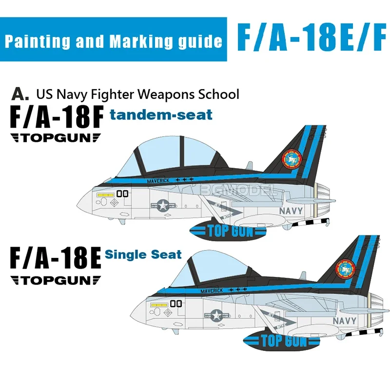 Freedom Assembly Aircraft Model Kit F162097 US Imaginary Enemy Squadron&Tactical Academy Single/Two Seat 2in1 Q Edition