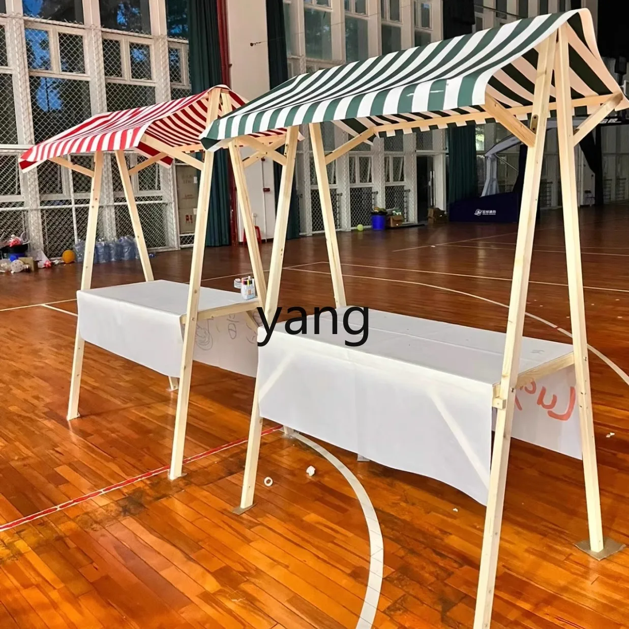 YJQ Solid Wood Market Stall Rack Foldable Stall Rack Shopping Mall Event Promotion Outdoor Shed Float