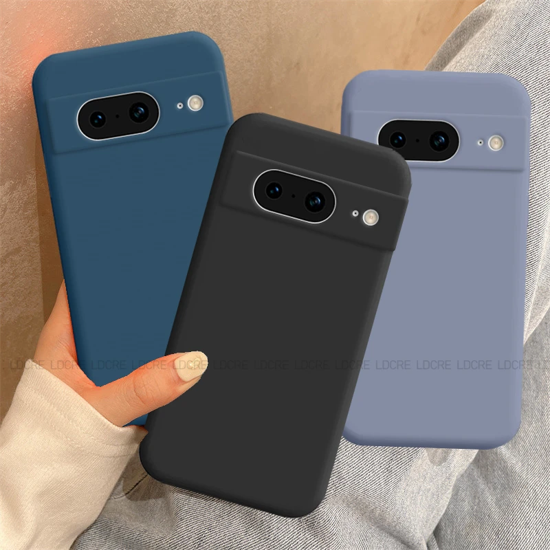 For Google Pixel 8 Case Google Pixel 6A 7A 6 7 8 Pro Cover Shockproof Luxury TPU Liquid Silicone Phone Back Cover Google Pixel 8