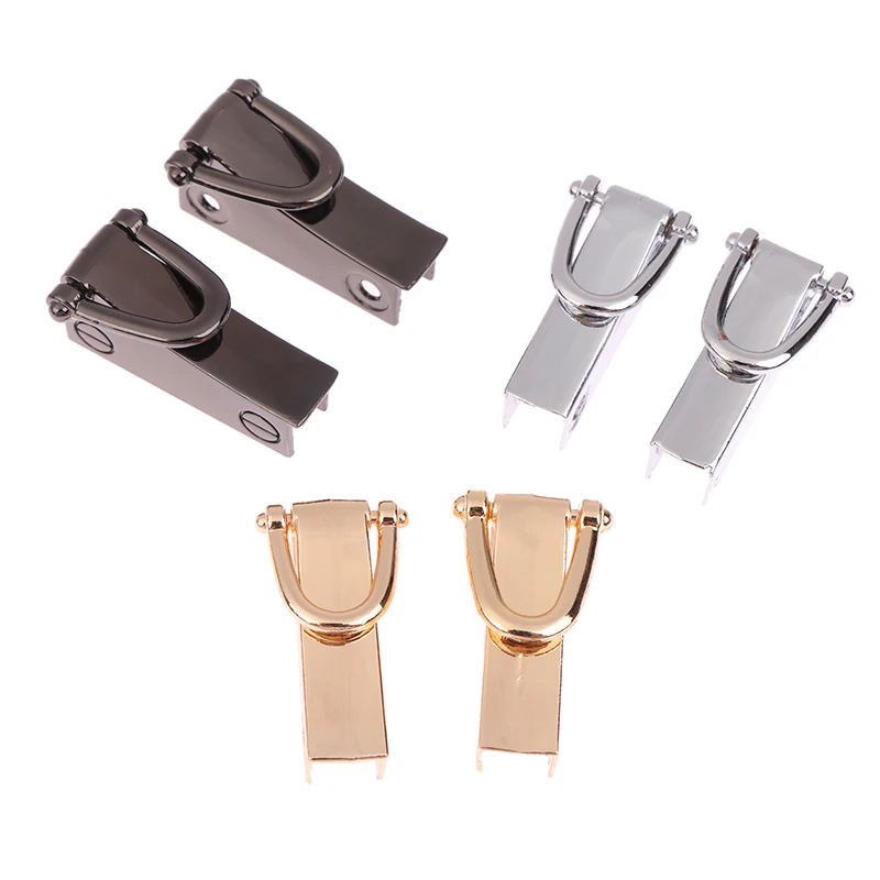 2Pcs Metal Bag Side Anchor Gusset Hanger Clamps Bag Side Edge Anchor Link Hardware With D Rings For Bag Purse Strap