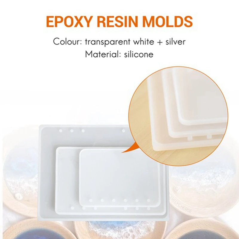 A5 A6 A7 Notebook Cover Resin Mold DIY UV Epoxy Silicone Molds Transparent Book Gift Resin Casting Molds Resin Craft Durable