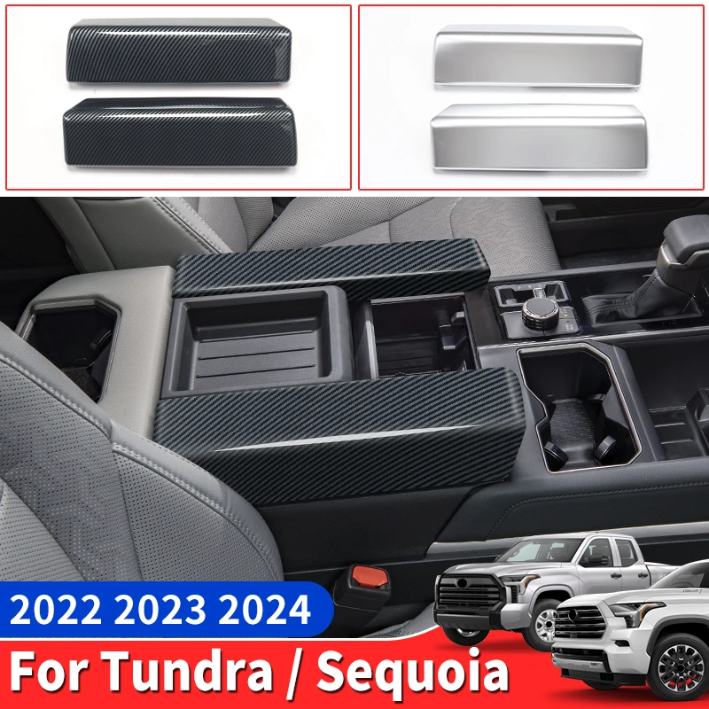 

Suitable for 2022-2024 Toyota Tundra Sequoia car armrest box decoration stickers internal upgrade high-end modified accessories