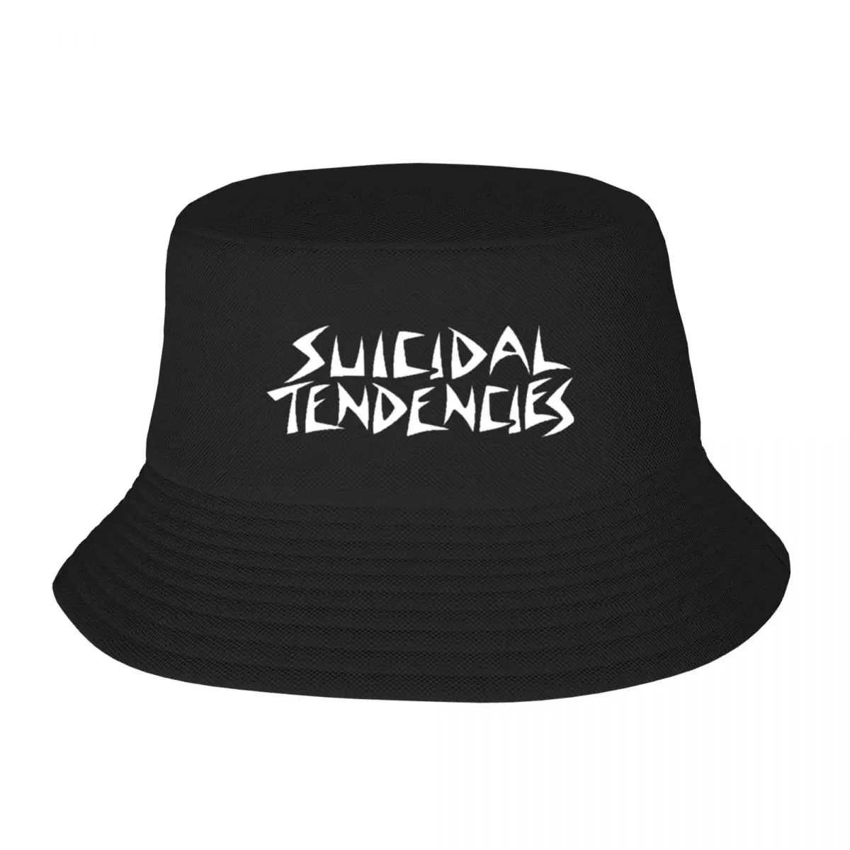 Unisex elegante verão praia férias Headwear, tendências suicidas banda, leve rock música Bob chapéus, geométrico Headwear