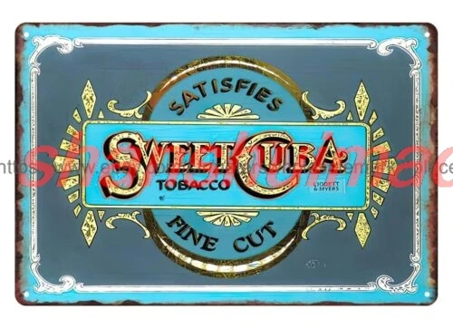 SHANSHUI Sweet Cuba fine cut cigar tobacco metal tin sign home accessories sale 1pc