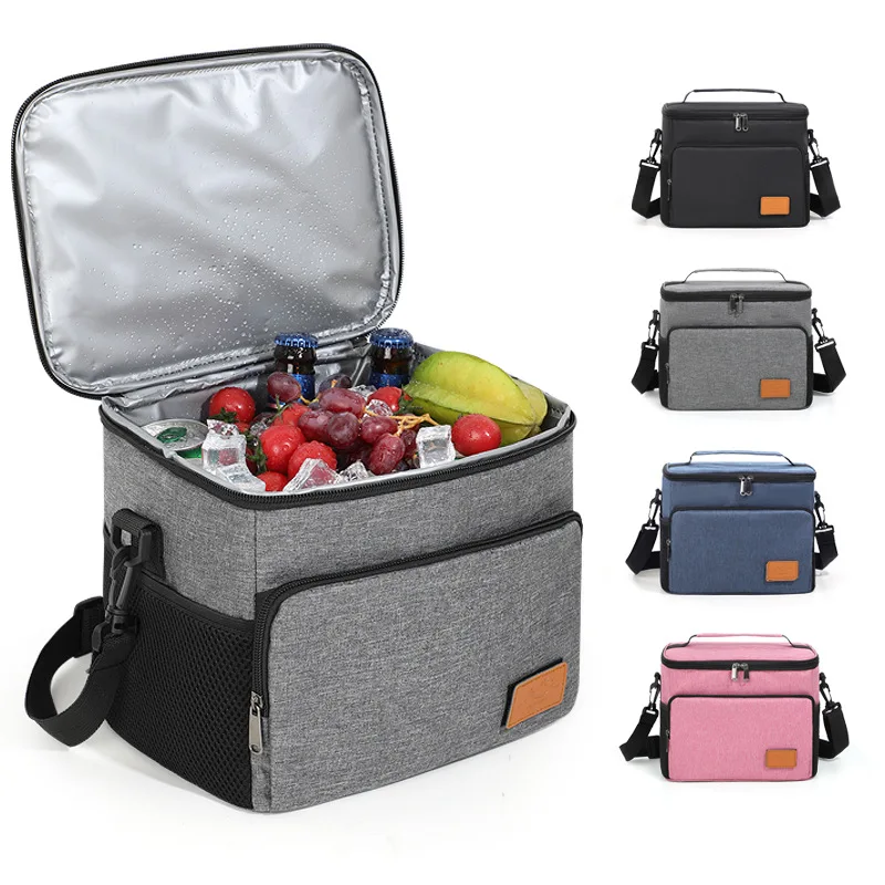 

Multifunction 3 Layers Tote Cooler Lunch Bags Oxford Cloth Large Capacity Waterproof Travel Picnic Lunch Box with Shoulder Strap