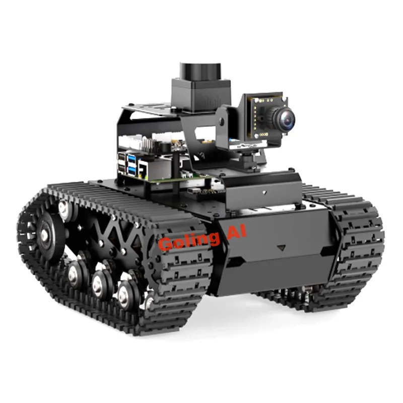 RC Tank met Diepte Camera Lidar ROS2 Codering Video Auto Voor Raspberry Pi 5 Ondersteuning ChatGPT AI Model SLAM Autonome Rijden Robot