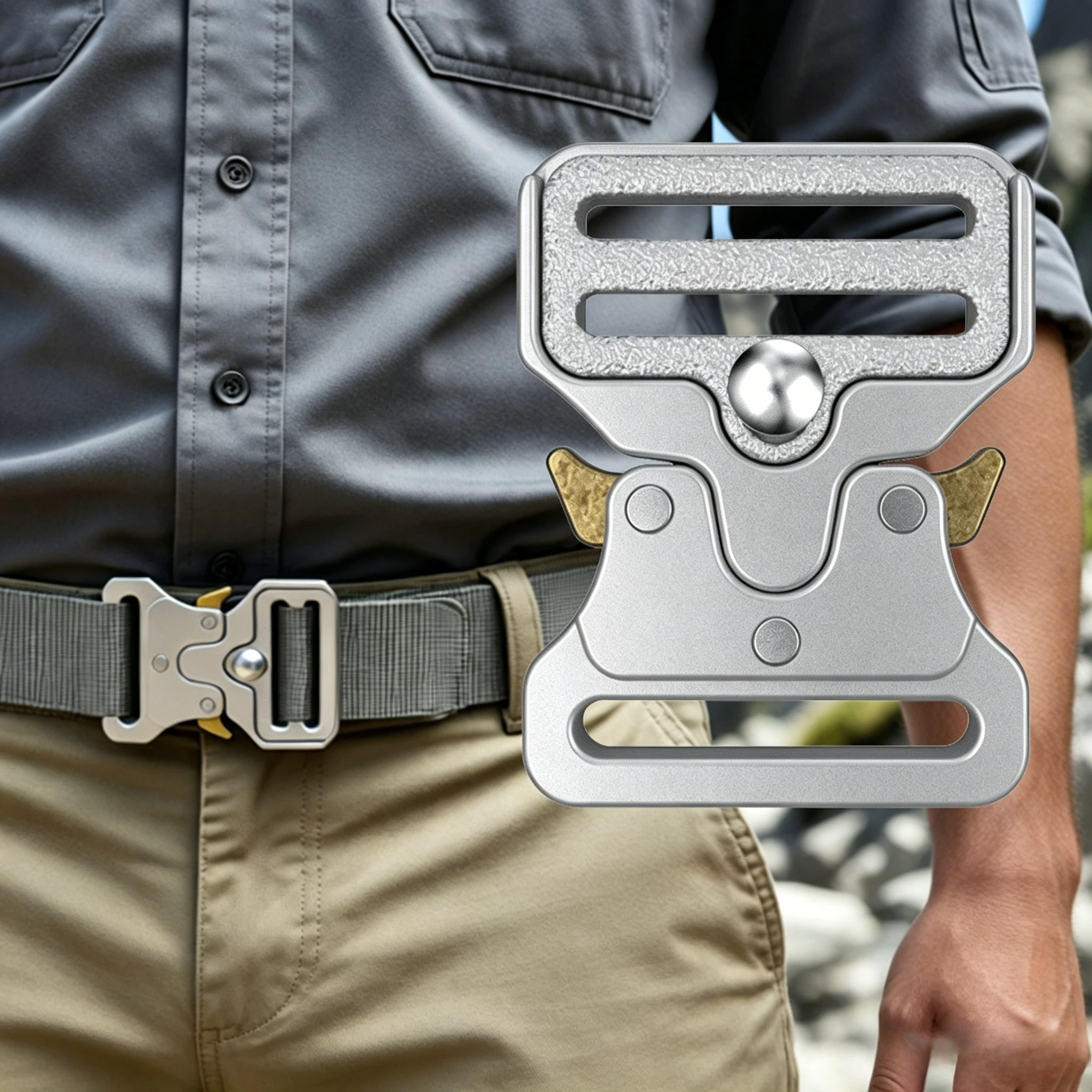

Tactical Heavy Duty Metal Belt Buckles Strap Clips for Backpack Dog Collar Harness Keychain Luggage Replacement Silver