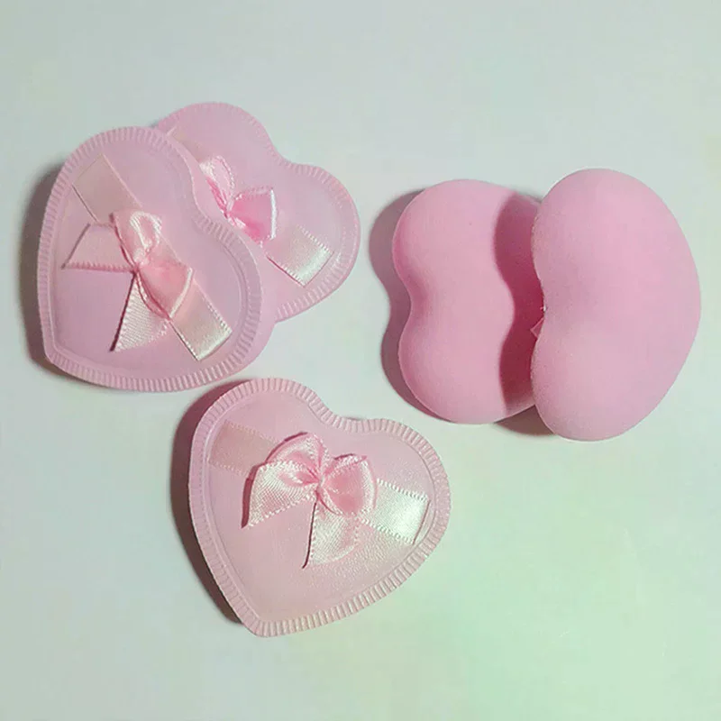 Bow Makeup Powder 2/5pcs Heart Puffs That Can Be Used in Both Dry and Wet Combinations Cotton Candy Air Cushion Powder Puff