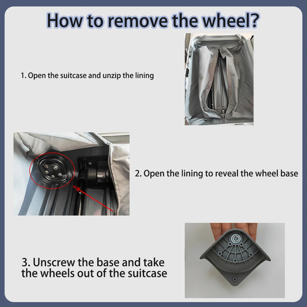 Mute Universal Wheel Maintenance, substituição De Bagagem, Estojo De Viagem De Canto, Rolo De Viagem