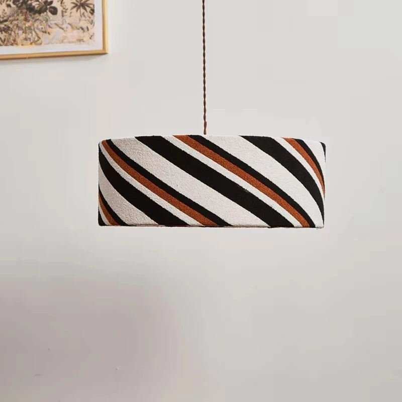 Атмосфера Maillard Подвесные светильники для ресторана Led E27 Винтажная ткань Художественная декоративная подвесная лампа Кухонный стол Гостиная Салон