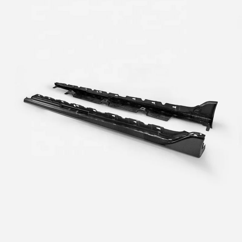 

FK8 Type-R OEM Carbon Fiber Side Skirt Extension Glossy Fibre Door Step Cover Trim