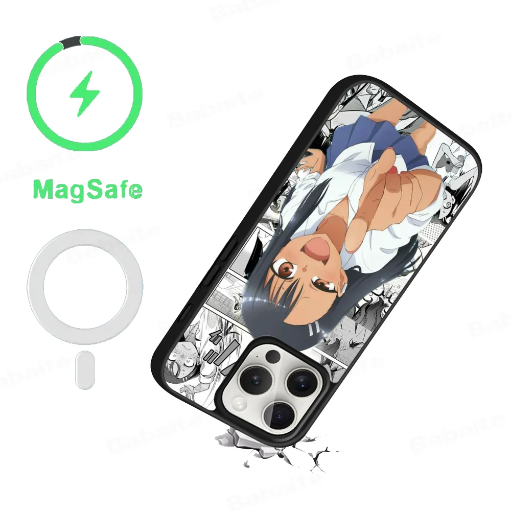 Anime Nagatoro San Phone Case Magnetic Case For IPhone 16 14 13 12 11 15 Pro Max Plus For Magsafe Wireless Charge Cover