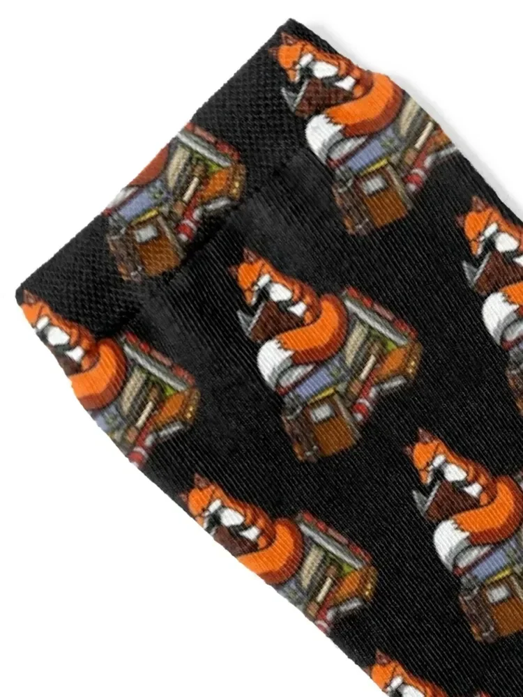 Fox Reading Book Cute Fox Lover Socks New year's gift soccer anti-slip anti-slip Women Socks Men's