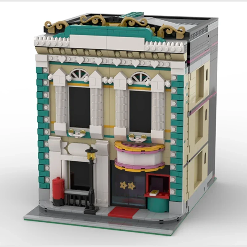 Moc Building Bricks Theatre School modello modulare tecnologia Block City Street View Blocks giocattolo assemblaggio fai da te regalo di natale