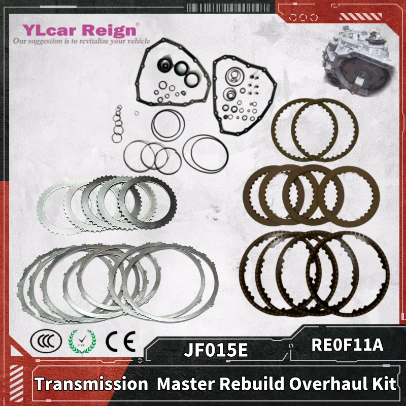 JF015E RE0F11A Automatic Transmission Gearbox Master Rebuild Overhaul Kit Gasket O-rings Clutch Friction Steel Plate For Nissan