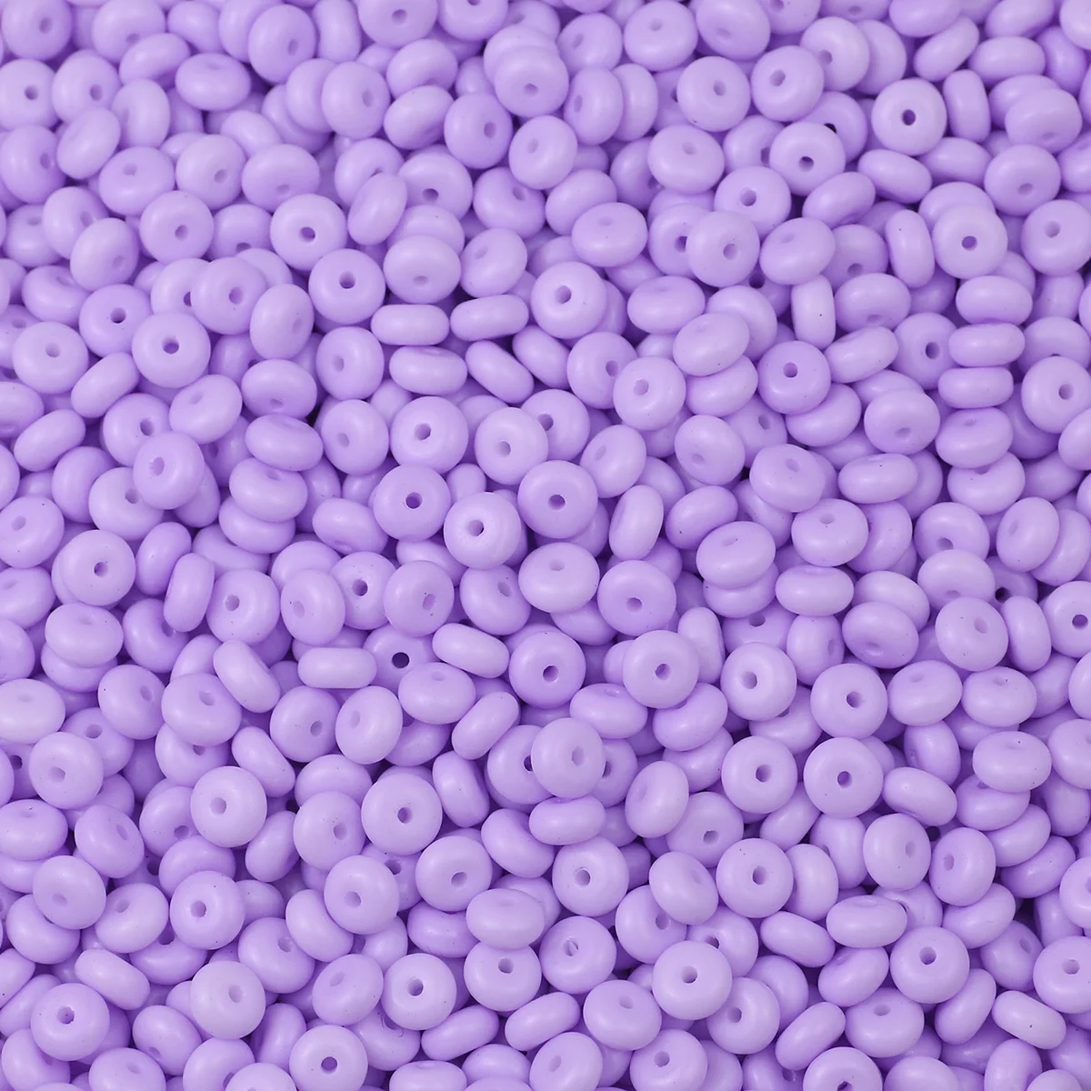 6x3mm Glasperlen in Natürlichem Porzellanlila für DIY-Schmuckherstellung, Geeignet für Perlenschnüre, Lose Perlen und Zubehör
