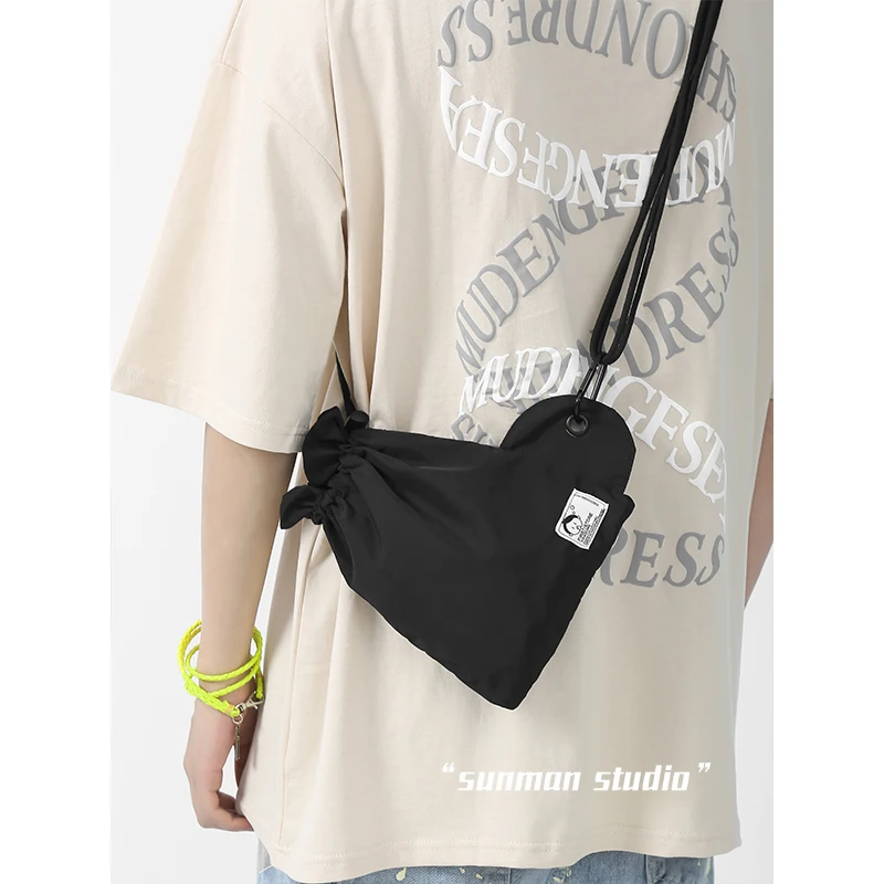 Fashion Brand Small Shoulder Bag Couple Ins Trend Messenger Bag Korean Casual Chest Bag Men\'s Small Bag Cool Shoulder Bag