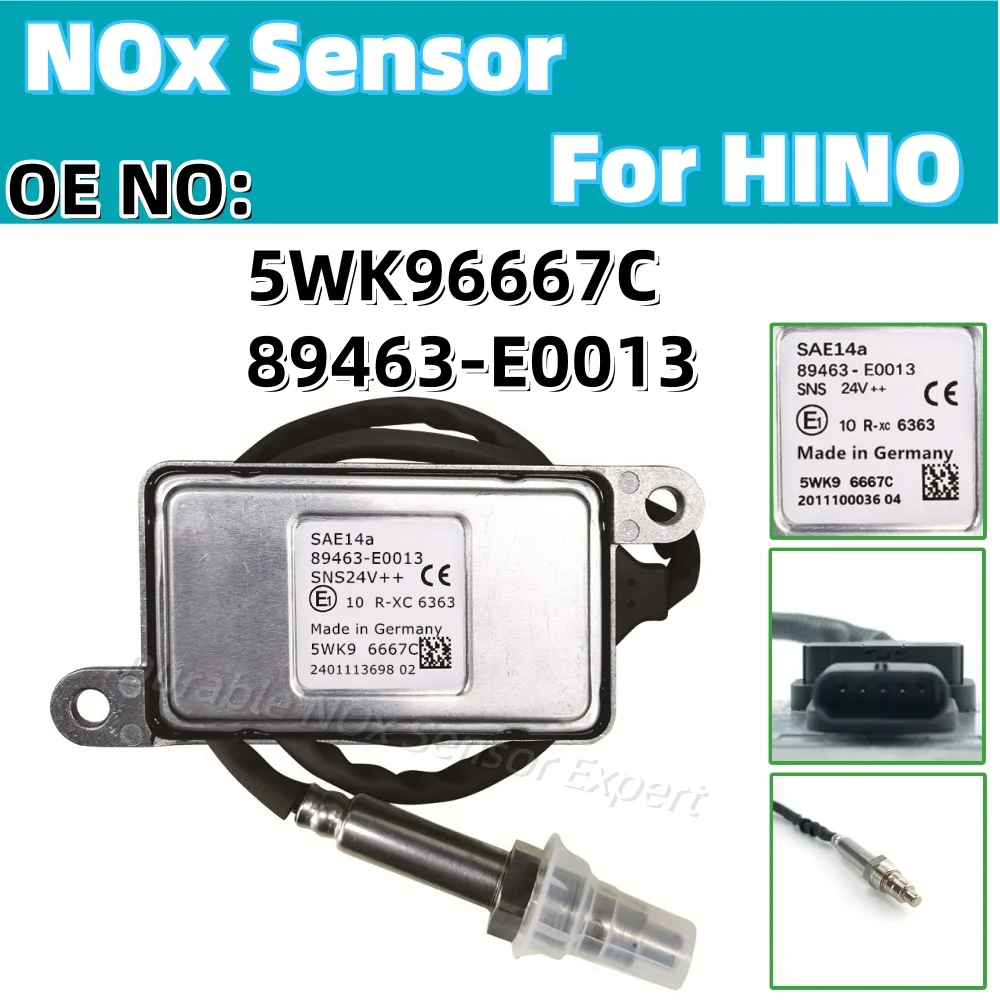 

89463-E0013 5WK96667C NOx Sensor Nitrogen Oxide Sensor For Hino Diesel Truck SNS 24V