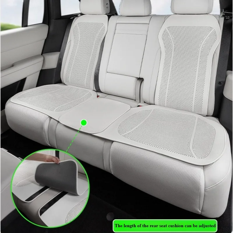 تنفس نابا الجلود مقعد السيارة يغطي مجموعة كاملة العالمي أربعة مواسم حماة مقعد السيارة مقاعد اكسسوارات وسادة مقعد السيارة #2