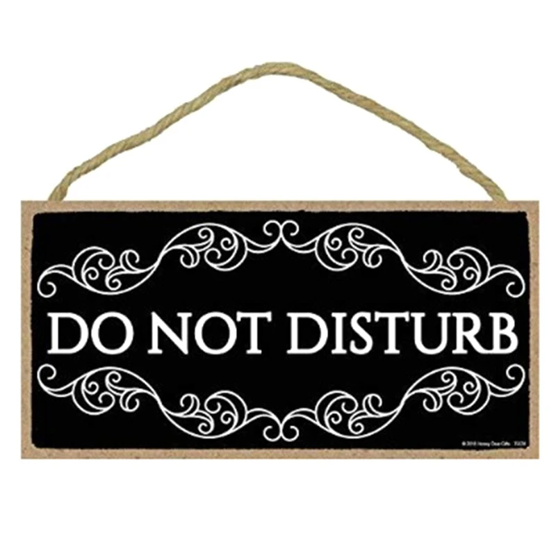 Black Door Hanger MEETING IN PROGRESS Do Not Disturb Home Office Accessory Sign Plaque For Home Office Study Door Decor New