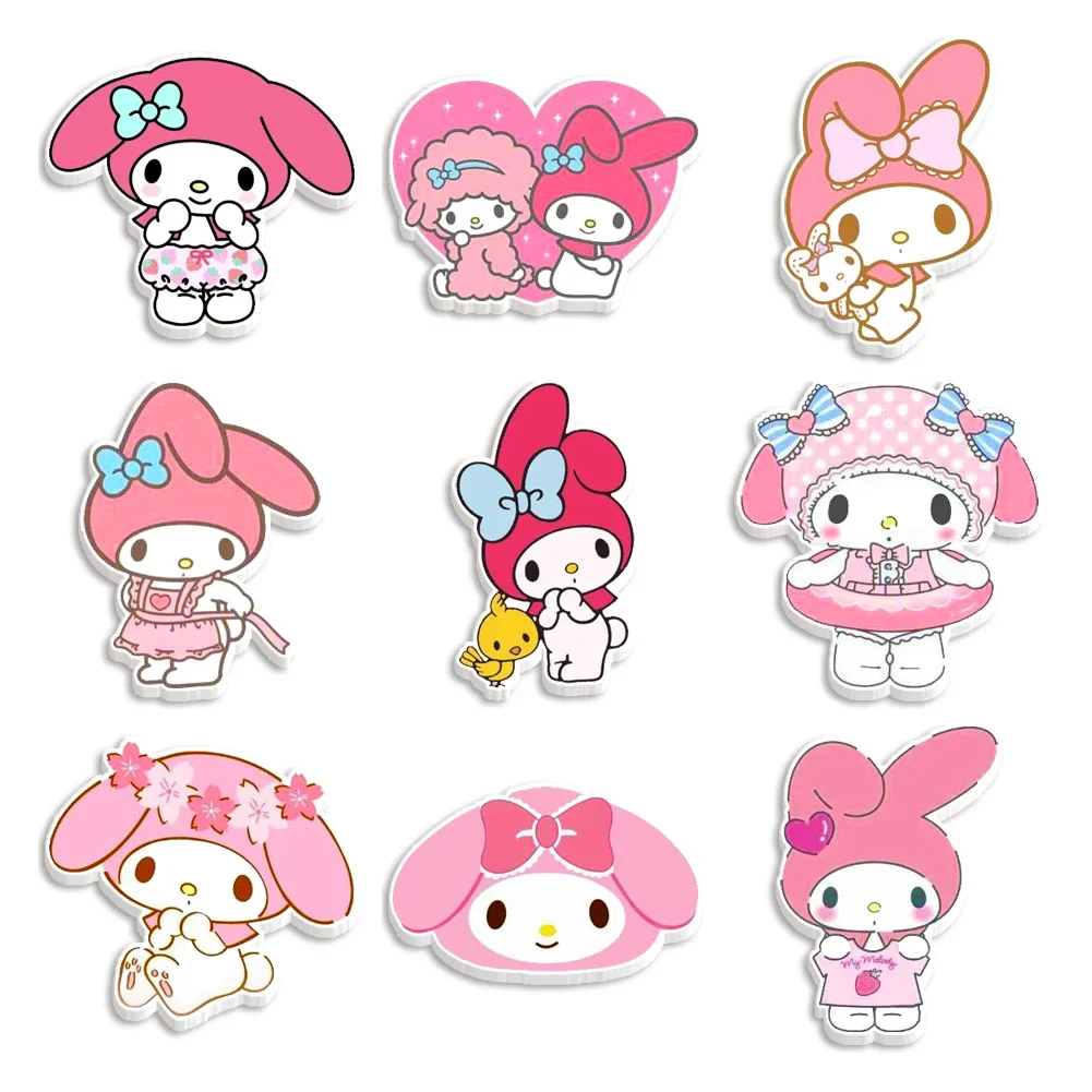 10 Pcs /Lot Sanrio Planar Resin My Melody Little Twinstars Flatback Earrings For Crafts DIY Bows Accessory Decoration