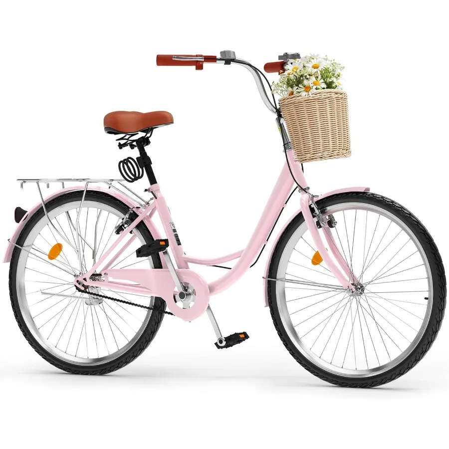 

24 26-дюймовый пляжный крейсер для женщин 1, 7-скоростной велосипед для взрослых, женский велосипед с регулируемым сиденьем, несколько цветов