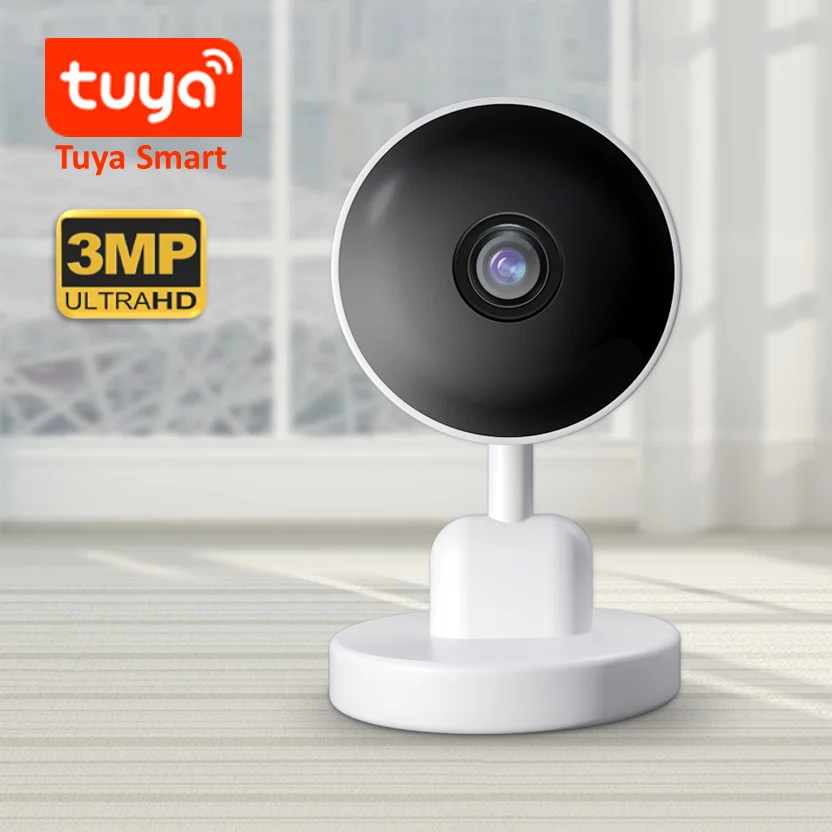 Tuya Smart WiFi IP Camera 3MP Indoor Security Camera for Baby Monitor Pet Care Two Way Audio Night Vision Smart Network Camera