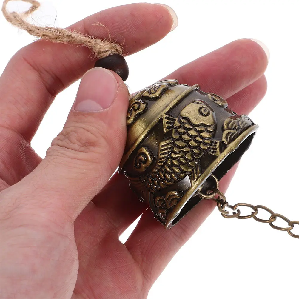 Vintage Alloy Car Bell Pendant Hanging Decorative Wind Chime Bell Ornament Durable Wear Resistant Outdoor Home Supplies