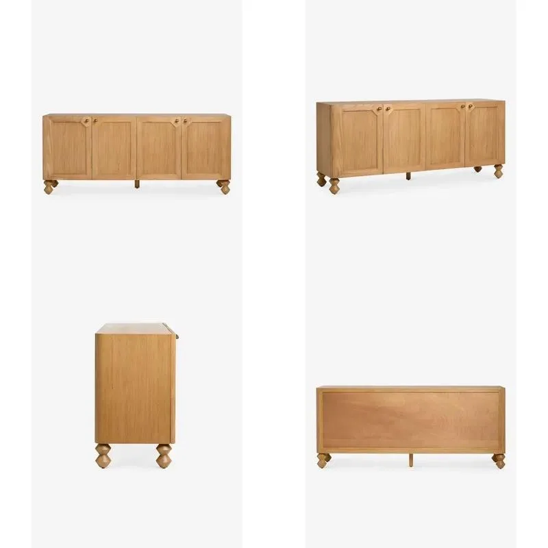 High Quality Solid Wood Luxury Sideboard and Locker Cabinet for Home Storage Elegant Design Durable Furniture Piece