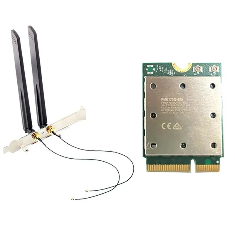 A23F-Upgrad Tri Band FME-865 Wireless Wifi Card Bluetooth 5.4 2.4G/5G/6Ghz Wireless Network Adapter With Antenna For Win11
