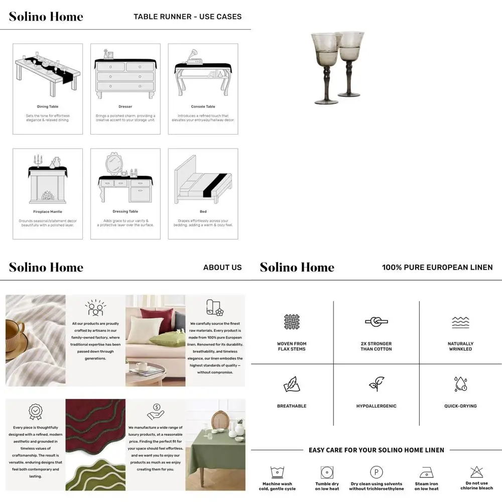 

Pure Linen 14 x 108 Table Runner in Ivory for Spring and Easter Celebrations - Classic Hemstitch Design