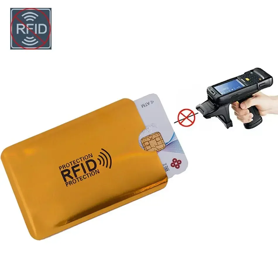New Anti Rfid Wallet Bank Card Holder Id Bank Card Case Protection Metal Credit Card Holder