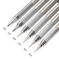 Mechanical Pencil Set 0.3 0.5 0.7 0.9 1.3 2.0mm Full Metal Art Drawing Painting Automatic Pencil with Leads Office School Supply