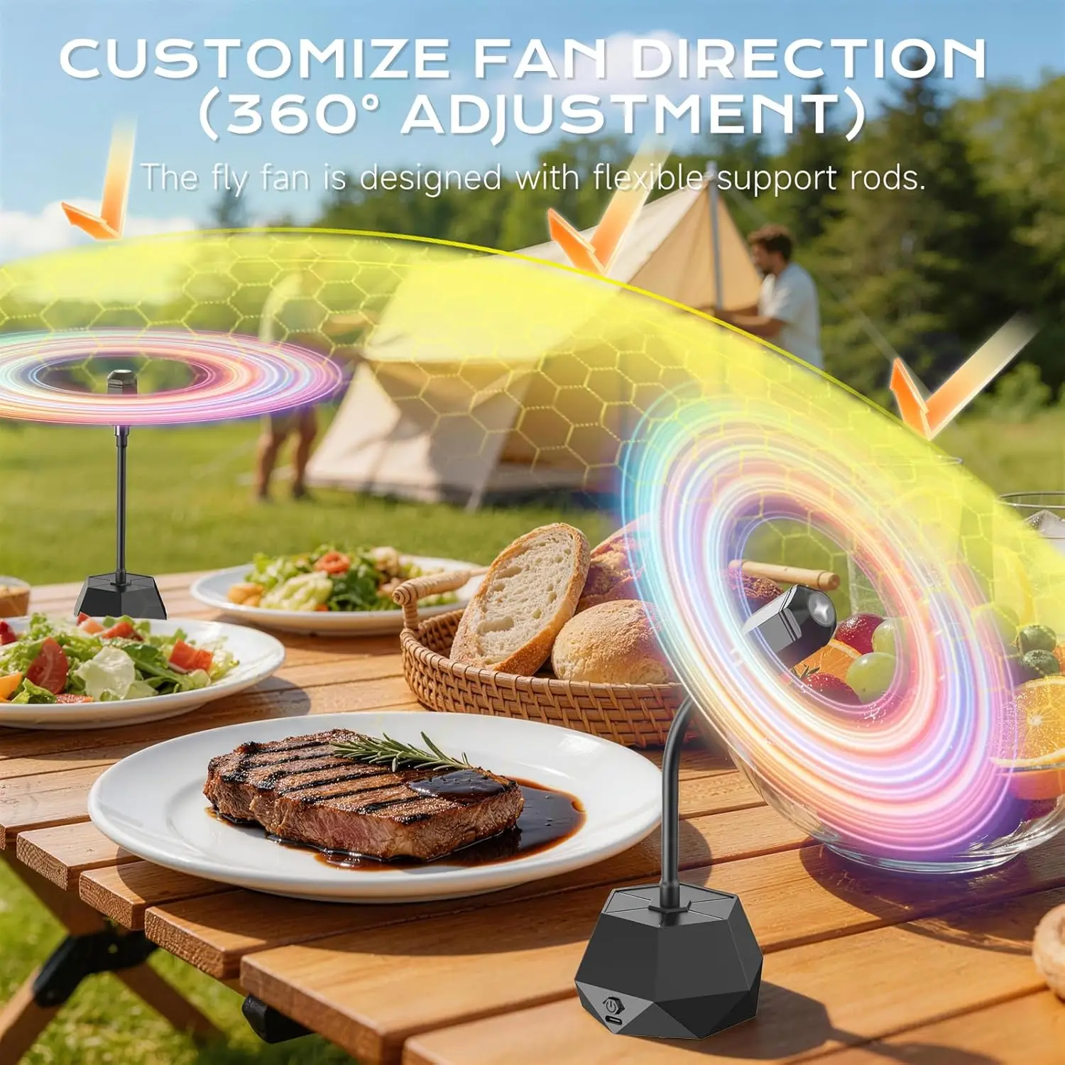 Table Top Fly Deterrent Soft Blade Fly Repellent, Quiet Operation All Season Neutral