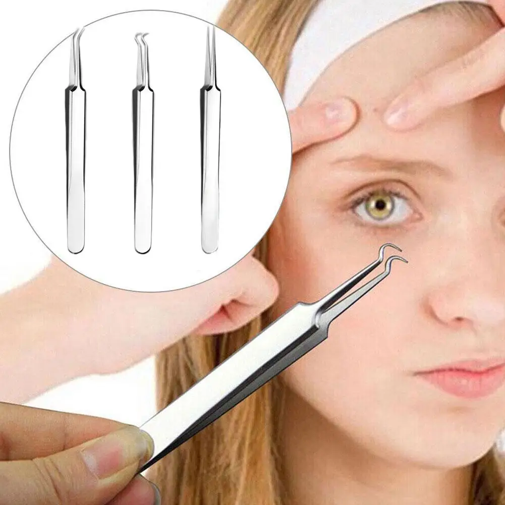 Ultra-fine Cell Pimples Blackhead Clip Tweezers Beauty Acne Clip Artifact Scraping Needle Special Acne & Closing Tools Salo B6D0