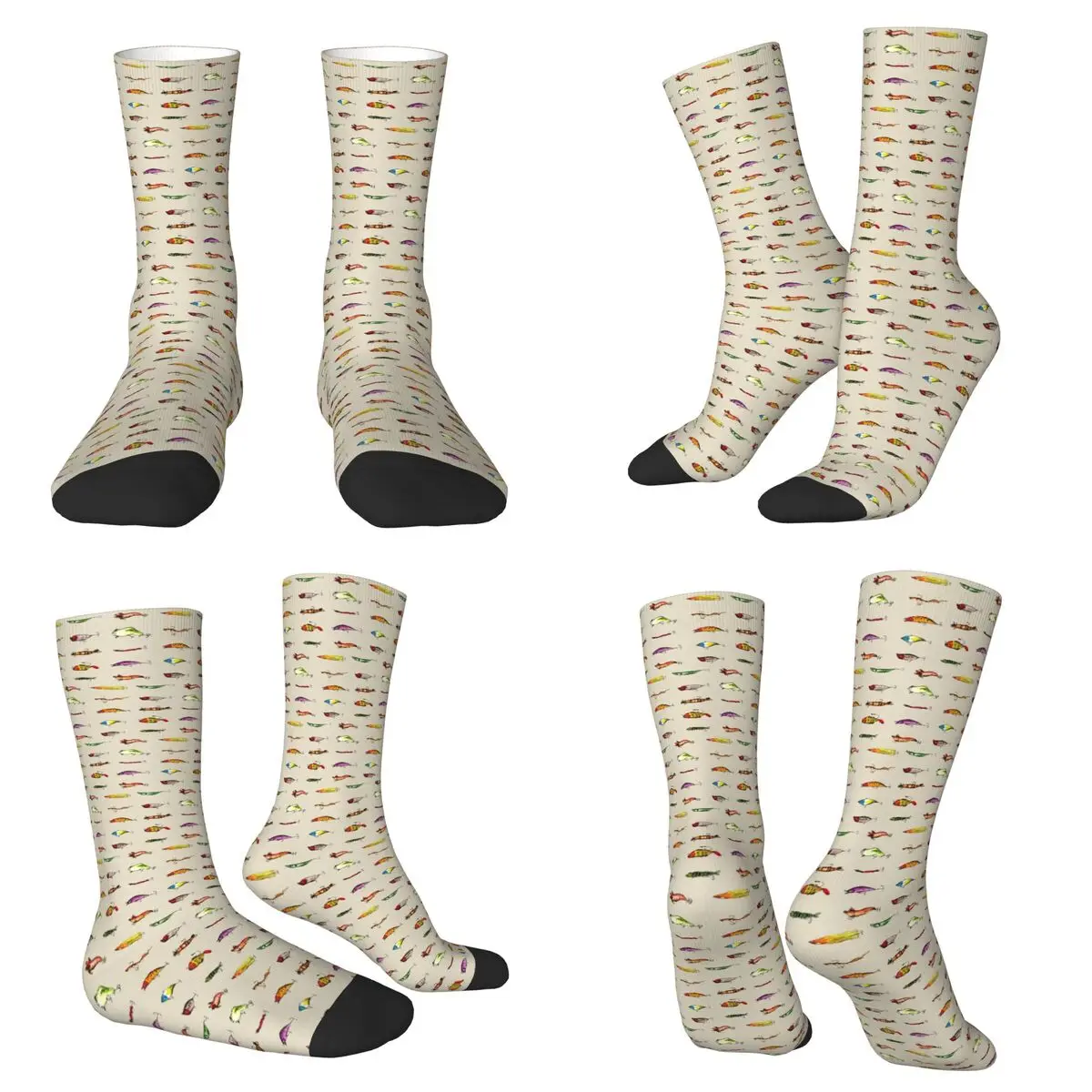 

Lures Socks Harajuku Super Soft Stockings All Season Long Socks Accessories for Man's Woman's Christmas Gifts