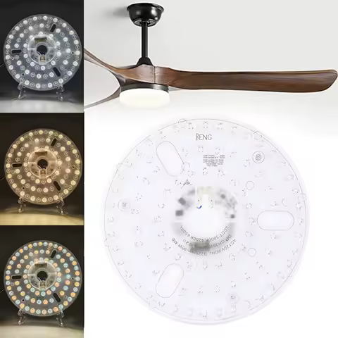 8.66inch 36W LED Light Engine Retrofit Magnetic Ceiling Fan LED Light Replacement 3CCT 3000K 4200K 6500K Dimmable Round