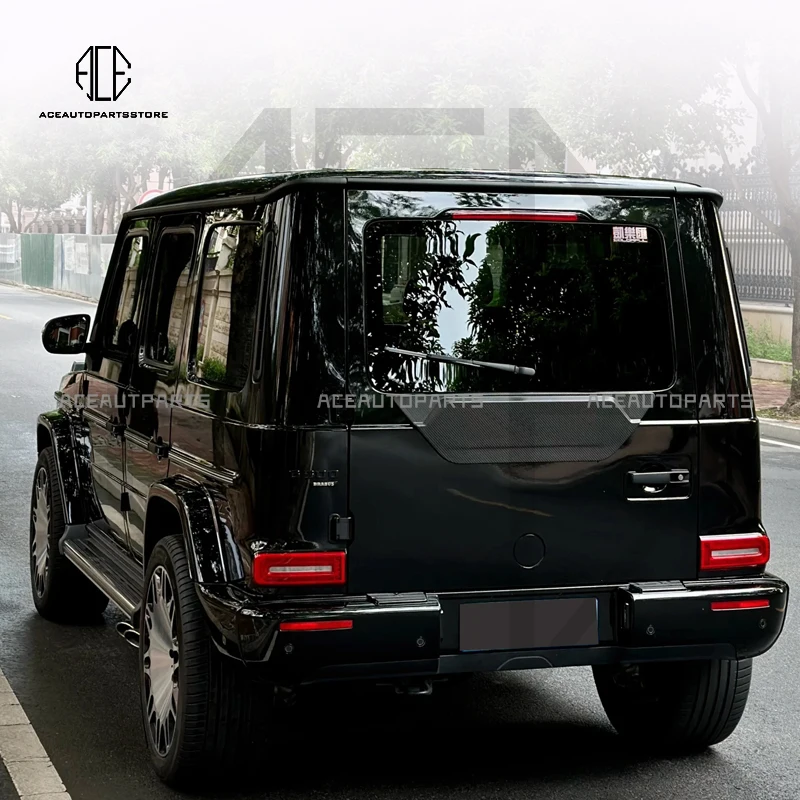 W463A W464 G350 G500 G550 G63 No Logo Style Dry Carbon Spare Tire Cover Sticker Wagon Remove Spare Tire 2019-2023 view 3