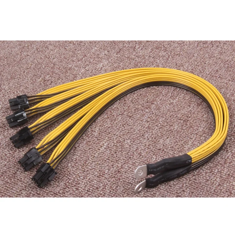 5X PCI-E PCIE 6Pin GPU Graphics-Card Splitter Power Cable For BTC P3 2400W 2600W Graphics-Card 6Pin Cable